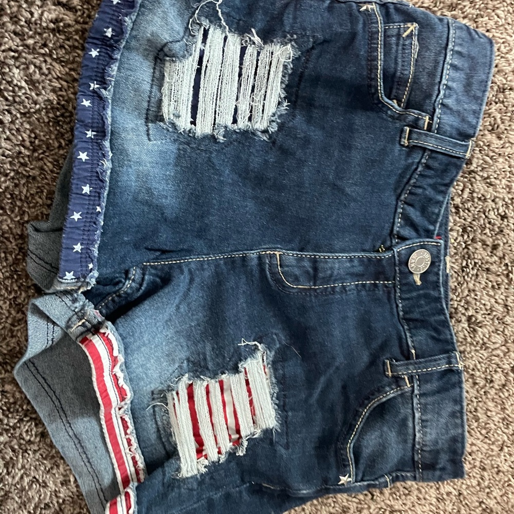 justice “america” jean shorts